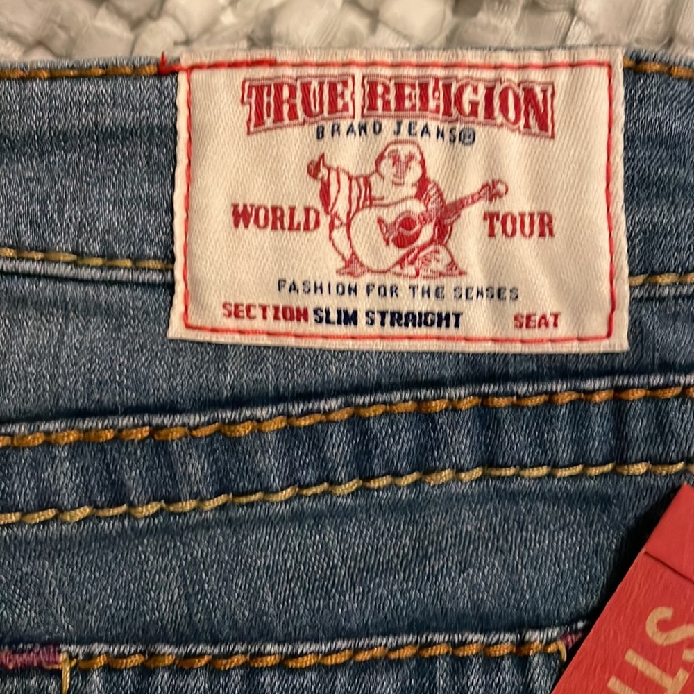 NWT True Religion Slim Straight Super Stretch Jeans - Picture 3 of 7